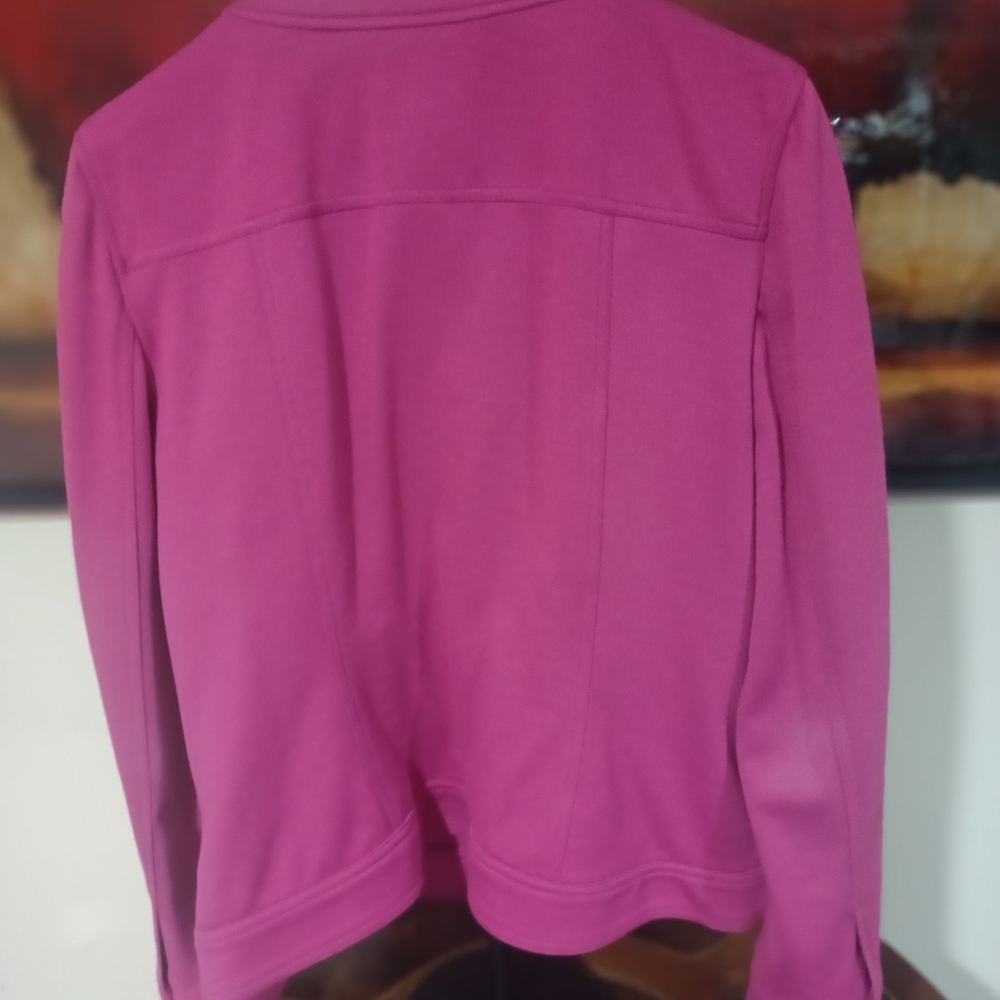 Charter Club Fuchsia Blazer with Turnlock Button Closure - Picture 5 of 5